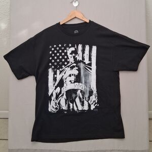 DC Comics Batman "American Flag Chalk" Short Sleeve T-shirt :  XL : Black : NWOT